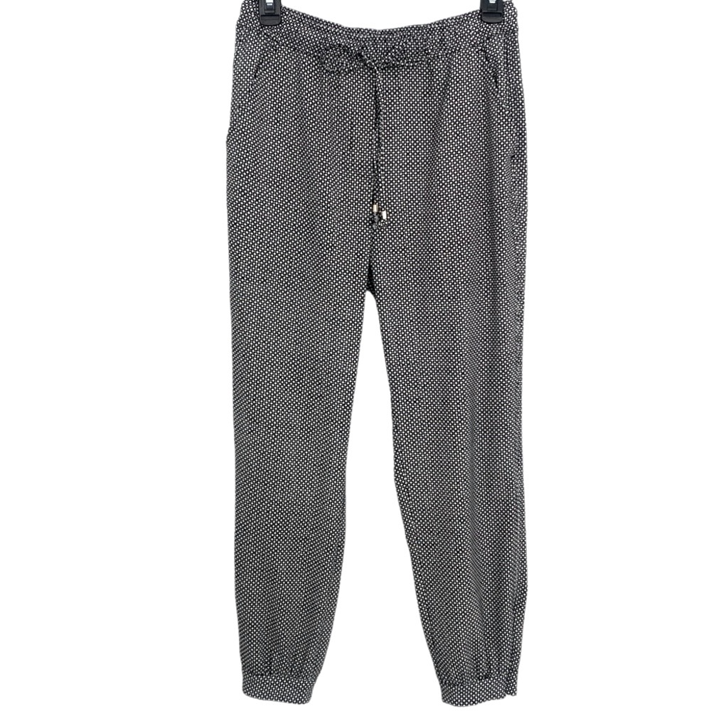 White House Black Market The Jogger Black White Pant